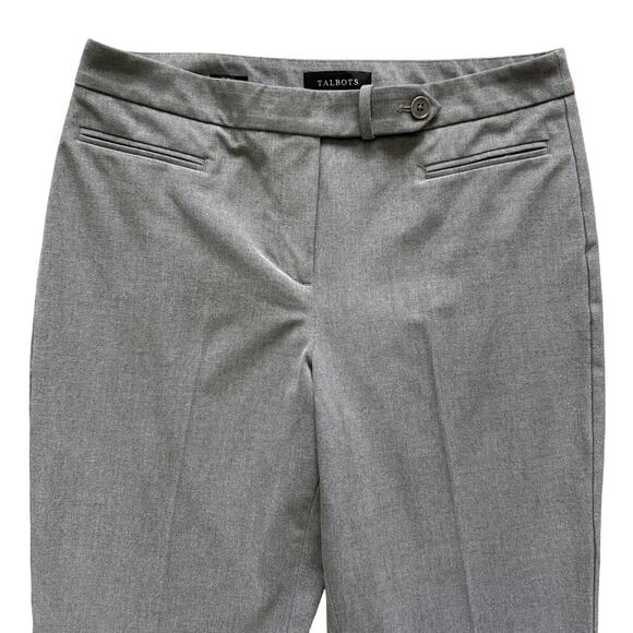 Talbots Wide Leg Dress pants Curvy Women Sz 10 Light Gray Career Trousers - Picture 2 of 13